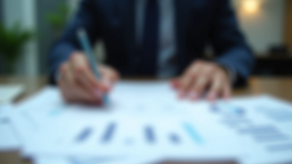 Financial analysis chart with variance data displayed in business presentation