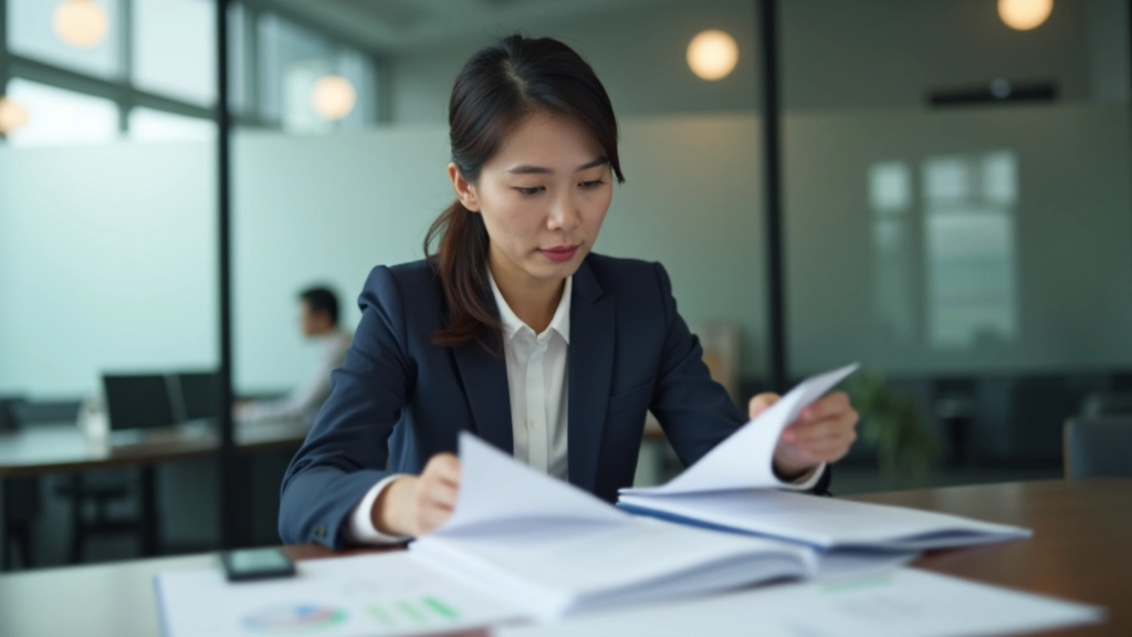 Business owner reviewing variance report with detailed breakdown of expense categories